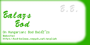 balazs bod business card